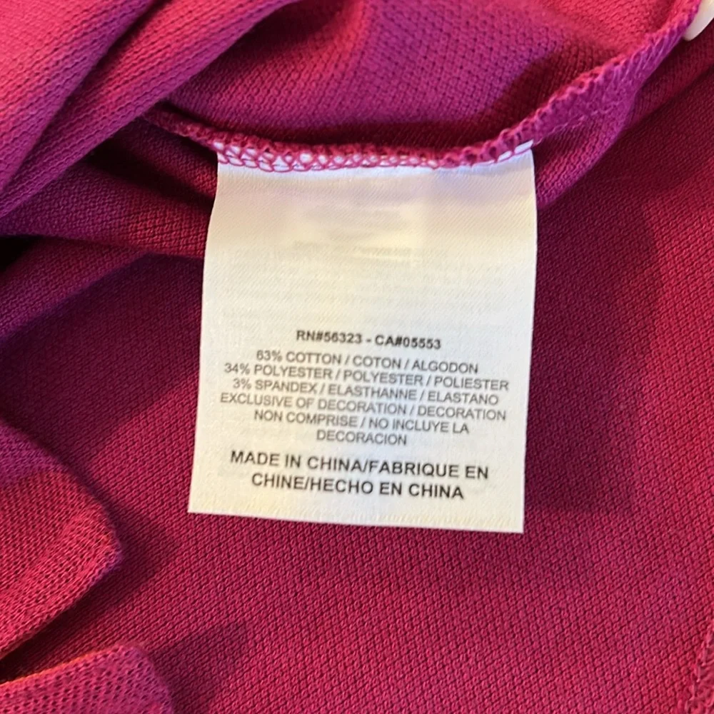 NWT Nike Golf DriFit Quaker Hill Country Club Girls Polo sz Medium Fuchsia